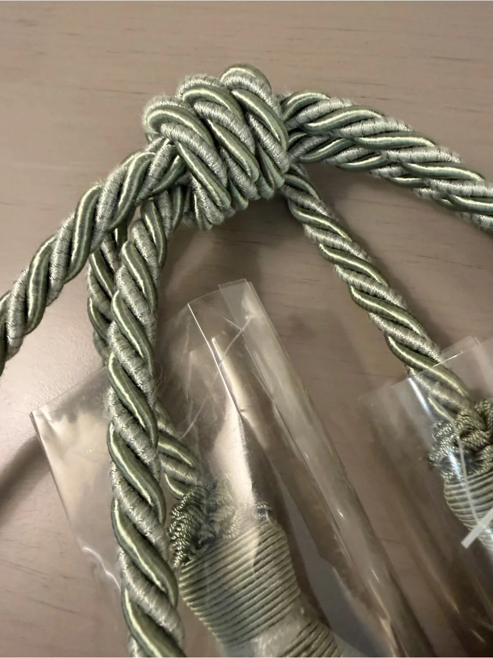 Twisted Sage Green Curtain Double Tassel Curtain Tieback Chair Furniture